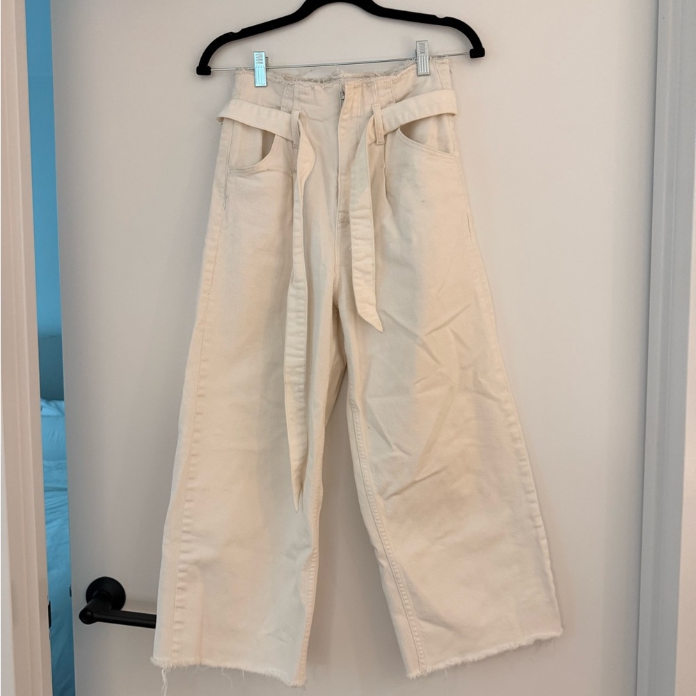 Zara Cream Denim Pants